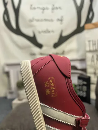 Adidas Tênis Burdeos Prateado Sem Cadarço com Tira de Velcro 3