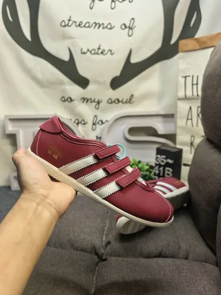 Adidas Tênis Burdeos Prateado Sem Cadarço com Tira de Velcro 5