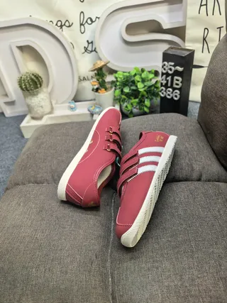 Adidas Tênis Burdeos Prateado Sem Cadarço com Tira de Velcro 6