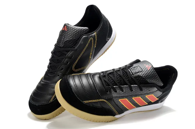 Adidas Copa Black Red Synthetic Leather Upper Quilted Toe Cap Indoor Soccer Shoes 7