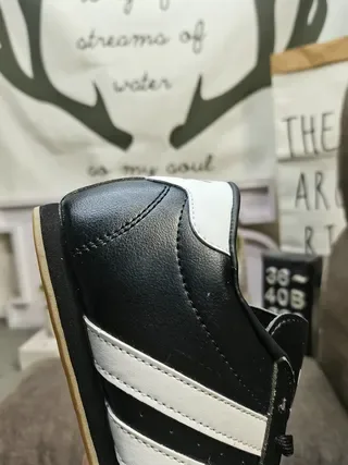 Adidas Copa Black White Leather Upper Quilted Toe Sneakers 3