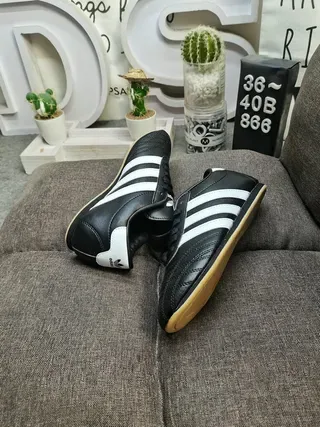 Adidas Copa Black White Leather Upper Quilted Toe Sneakers 6