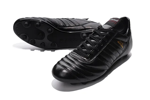 Adidas Copa Mundial Black Gold Firm-Ground Soccer Shoes 6