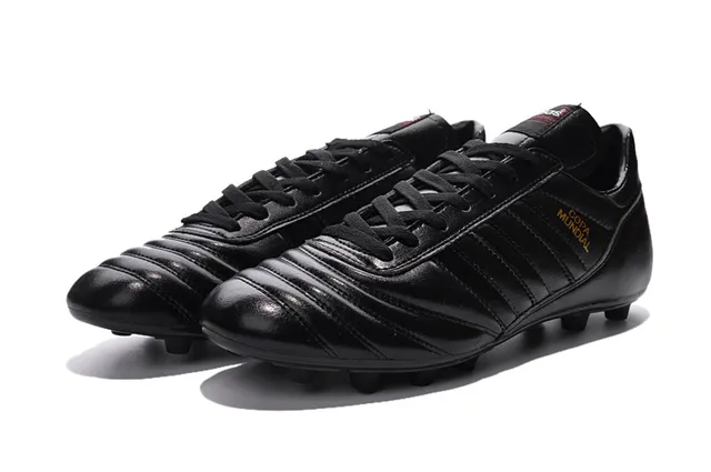 Adidas Copa Mundial Black Gold Firm-Ground Soccer Shoes 7