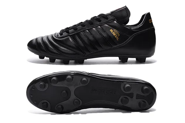 Adidas Copa Mundial Black Gold Firm-Ground Soccer Shoes 9