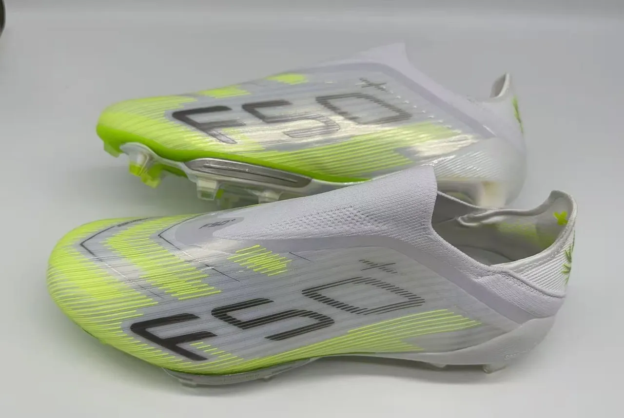 Adidas F50 Verde Neón Lime Ajuste Meia Piso Firme Chuteiras de Futebol 2