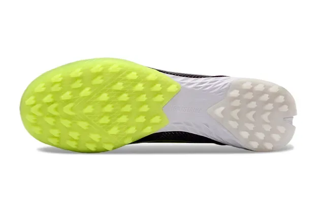 Adidas F50 Zapatos de fútbol turf low-cut upper sintético acabado iridiscente gradient morado verde 6