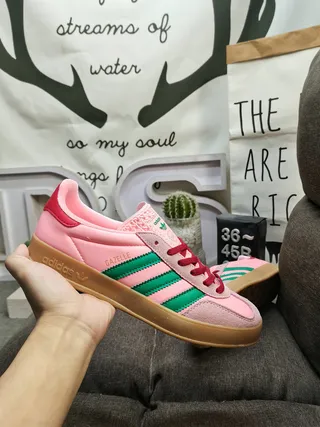 Adidas Gazelle গোলাপি সবুজ লাল গাম লাইফস্টাইল স্নিকার্স 5