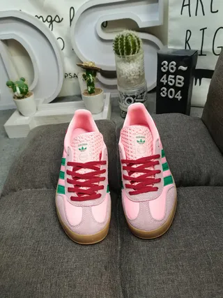 Adidas Gazelle গোলাপি সবুজ লাল গাম লাইফস্টাইল স্নিকার্স 10