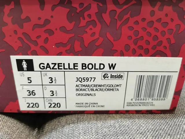 Adidas Gazelle Platform Tênis Lifestyle vermelho com Snake-Embossed 2