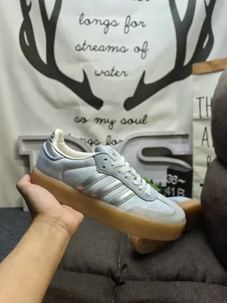 Adidas Tênis Lifestyle Cinza Marrom Sola Gum Low Top 5