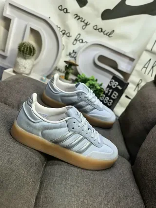 Adidas Tênis Lifestyle Cinza Marrom Sola Gum Low Top 9