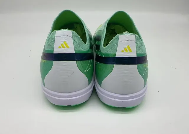 Adidas Vert Bleu Sans Lacets Ajustement Chaussette Haut Overlay Synthétique Iridescent Chaussures de Football Turf 2