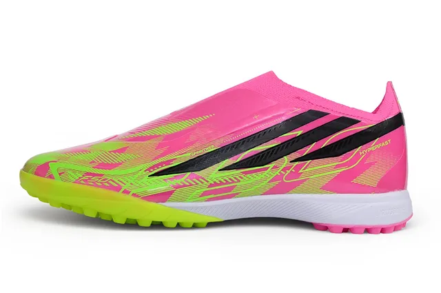 Adidas rose et vert collet à ajustement chaussette overlay de cage synthétique terrain de football chaussures 17