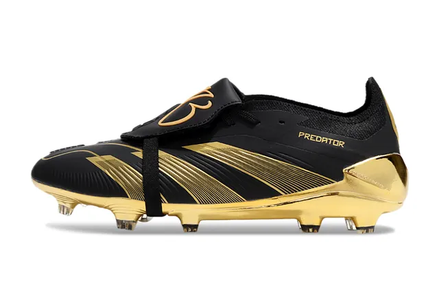 Adidas Predator Noir et Or Métallique Terrain ferme Chaussures de football 6