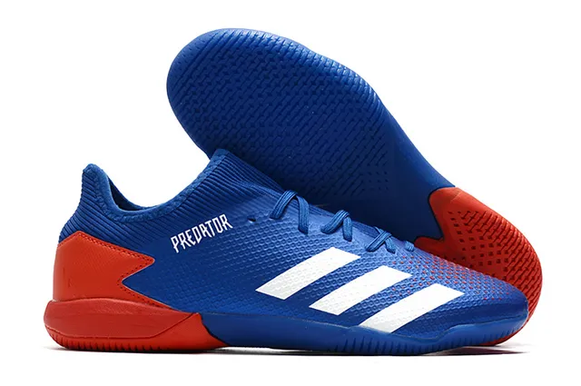 Adidas Predator Vert Noir Haut en Maille Perforé Semelle en Caoutchouc Outsole Chaussures de Football Indoor 4