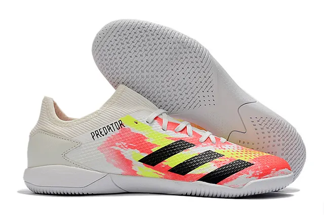 Adidas Predator Vert Noir Haut en Maille Perforé Semelle en Caoutchouc Outsole Chaussures de Football Indoor 6