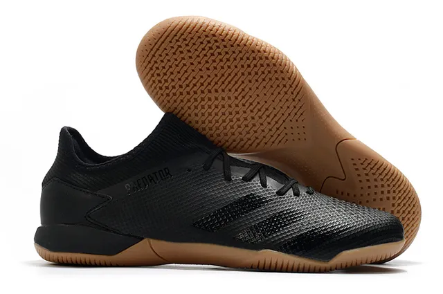 Adidas Predator Vert Noir Haut en Maille Perforé Semelle en Caoutchouc Outsole Chaussures de Football Indoor 7