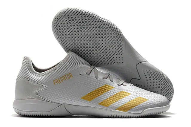Adidas Predator Vert Noir Haut en Maille Perforé Semelle en Caoutchouc Outsole Chaussures de Football Indoor 8