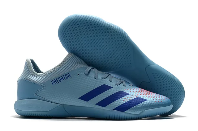 Adidas Predator Vert Noir Haut en Maille Perforé Semelle en Caoutchouc Outsole Chaussures de Football Indoor 9