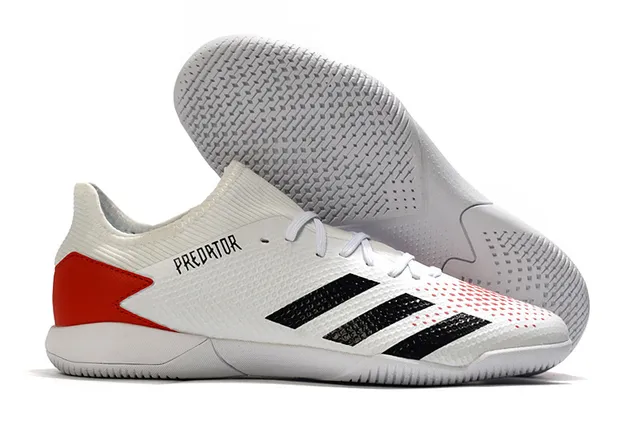 Adidas Predator Vert Noir Haut en Maille Perforé Semelle en Caoutchouc Outsole Chaussures de Football Indoor 10