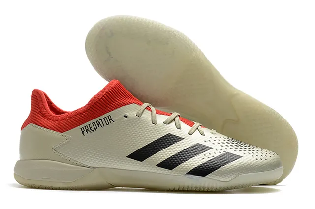 Adidas Predator Vert Noir Haut en Maille Perforé Semelle en Caoutchouc Outsole Chaussures de Football Indoor 13
