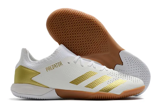 Adidas Predator Vert Noir Haut en Maille Perforé Semelle en Caoutchouc Outsole Chaussures de Football Indoor 14