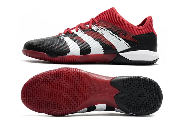 Adidas Predator Vert Noir Haut en Maille Perforé Semelle en Caoutchouc Outsole Chaussures de Football Indoor 16