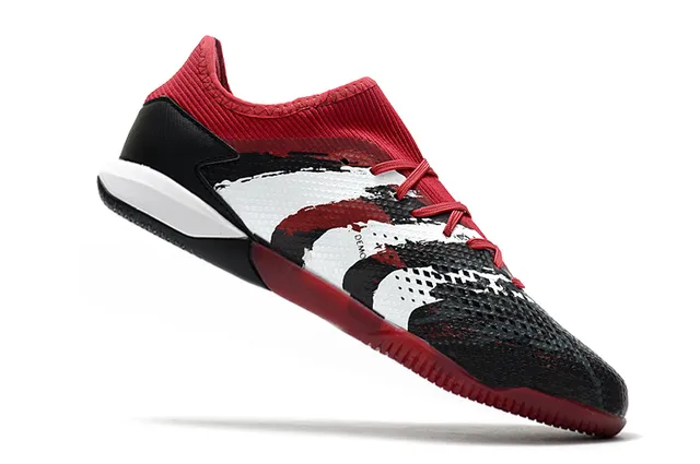 Adidas Predator Vert Noir Haut en Maille Perforé Semelle en Caoutchouc Outsole Chaussures de Football Indoor 17