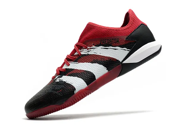 Adidas Predator Vert Noir Haut en Maille Perforé Semelle en Caoutchouc Outsole Chaussures de Football Indoor 18