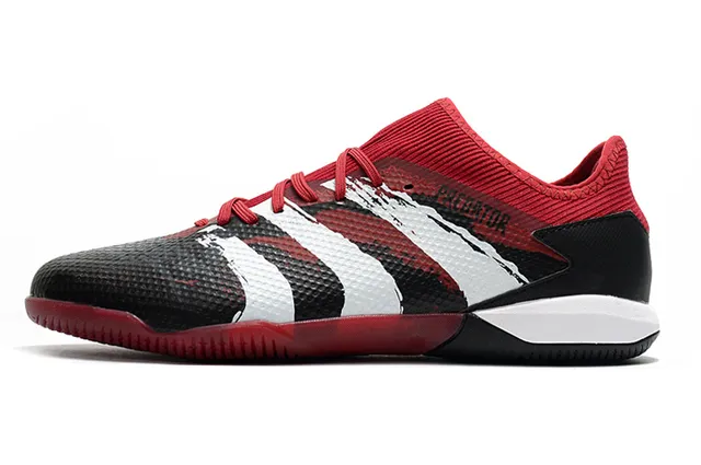 Adidas Predator Vert Noir Haut en Maille Perforé Semelle en Caoutchouc Outsole Chaussures de Football Indoor 19