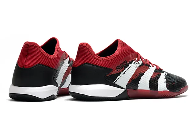Adidas Predator Vert Noir Haut en Maille Perforé Semelle en Caoutchouc Outsole Chaussures de Football Indoor 21