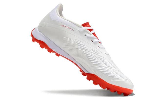 Adidas Predator White and Red Turf Soccer Shoes 2