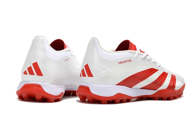 Adidas Predator White and Red Turf Soccer Shoes 5