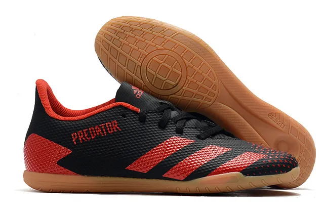 Adidas Predator Blanco Naranja Zapatos de Fútbol Indoor Sintético Malla Superior Bajo 2