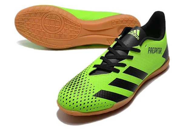 Adidas Predator Blanco Naranja Zapatos de Fútbol Indoor Sintético Malla Superior Bajo 9