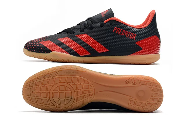 Adidas Predator Blanco Naranja Zapatos de Fútbol Indoor Sintético Malla Superior Bajo 23