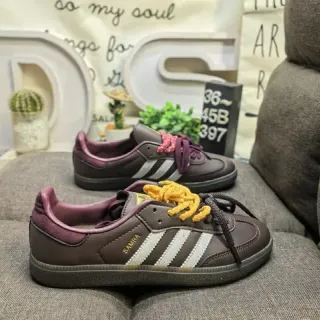 Adidas Samba Brown and Purple Lifestyle Sneakers