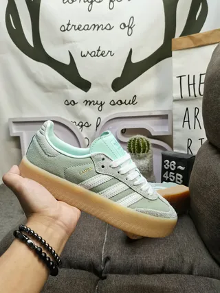 Adidas Samba Chaussures Lifestyle en Daim Vert Menthe 5