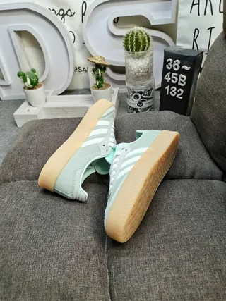 Adidas Samba Chaussures Lifestyle en Daim Vert Menthe 6