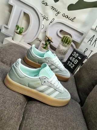 Adidas Samba Chaussures Lifestyle en Daim Vert Menthe 9