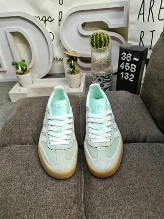 Adidas Samba Chaussures Lifestyle en Daim Vert Menthe 10