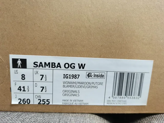 Adidas Samba Off-White e Burgundy tênis lifestyle 2