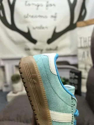 Adidas Samba OG Light Blue Suede Lifestyle Sneakers 3
