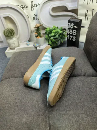 Adidas Samba OG Light Blue Suede Lifestyle Sneakers 6
