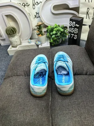 Adidas Samba OG Light Blue Suede Lifestyle Sneakers 8