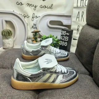Adidas Samba OG فضي معدني أبيض أحذية رياضية أسلوب حياة
