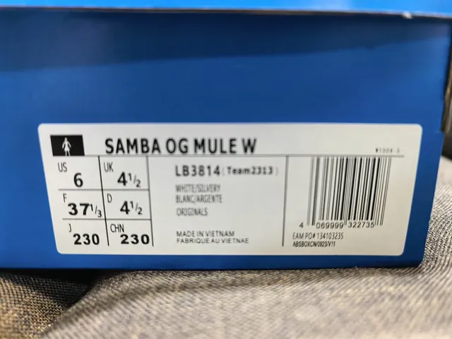 Adidas Samba Slip-On أبيض رمادي خطوط معدنية أسلوب حياة أحذية رياضية 2
