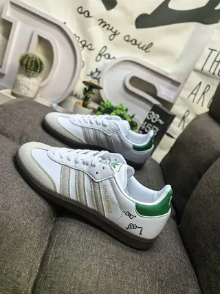 Adidas Samba সাদা কালো গাম লাইফস্টাইল স্নিকার 7