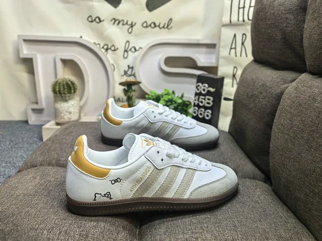 Adidas Samba সাদা কালো গাম লাইফস্টাইল স্নিকার 21
